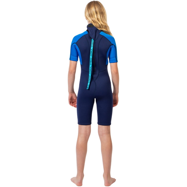 2026 Gul Junior G-Force Natur 3/2mm Back Zip Shorty Wetsuit GF3307-NABL - Navy / Blue